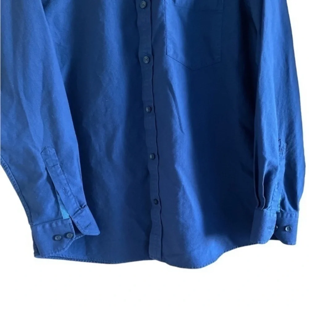 Urbana Celestial Men’s Dress Shirt Egyptian Cotton‎ Navy Large Office Interview